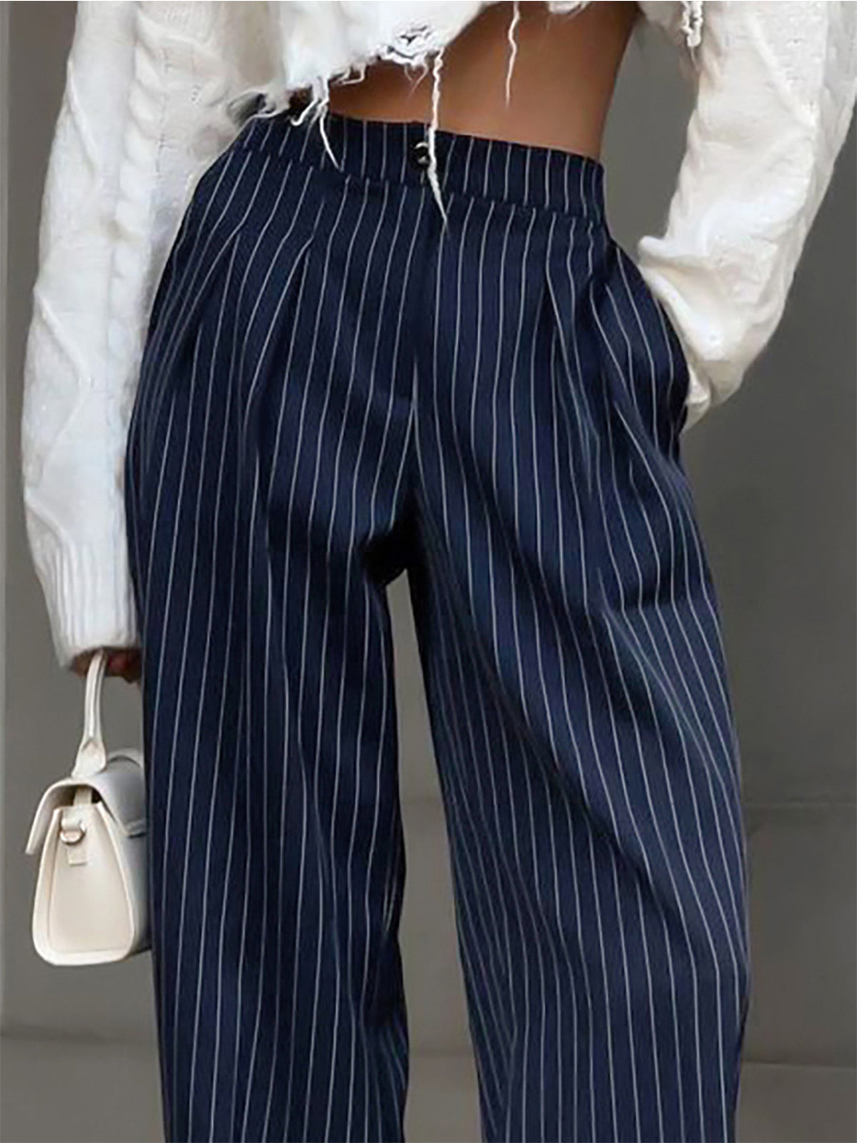 Women's High-Waisted Wide-Leg Trousers Elegant Comfort