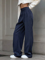 Women's High-Waisted Wide-Leg Trousers Elegant Comfort