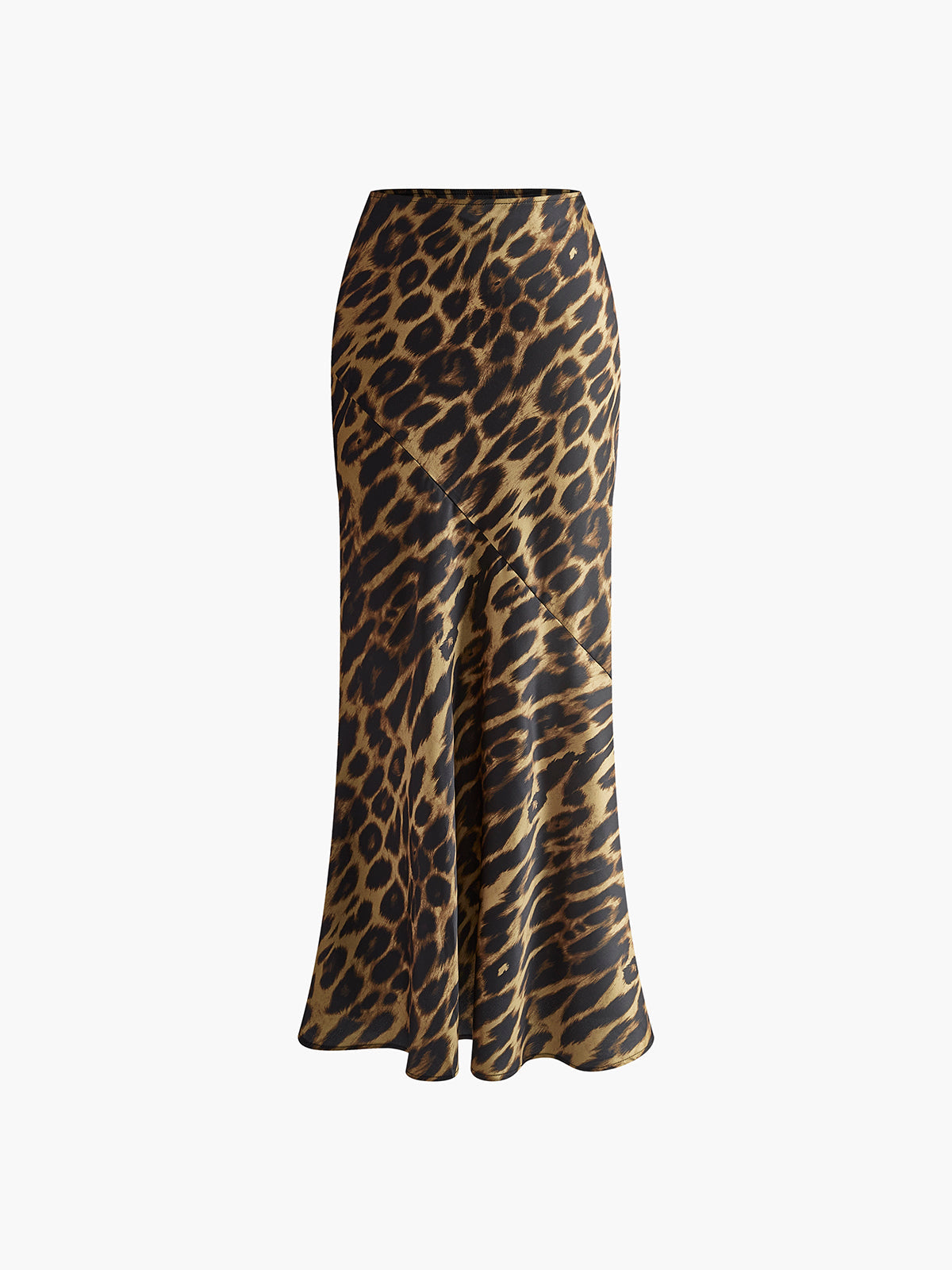 Women's Slim Fit Maxi Skirt Leopard Print Elegant Style