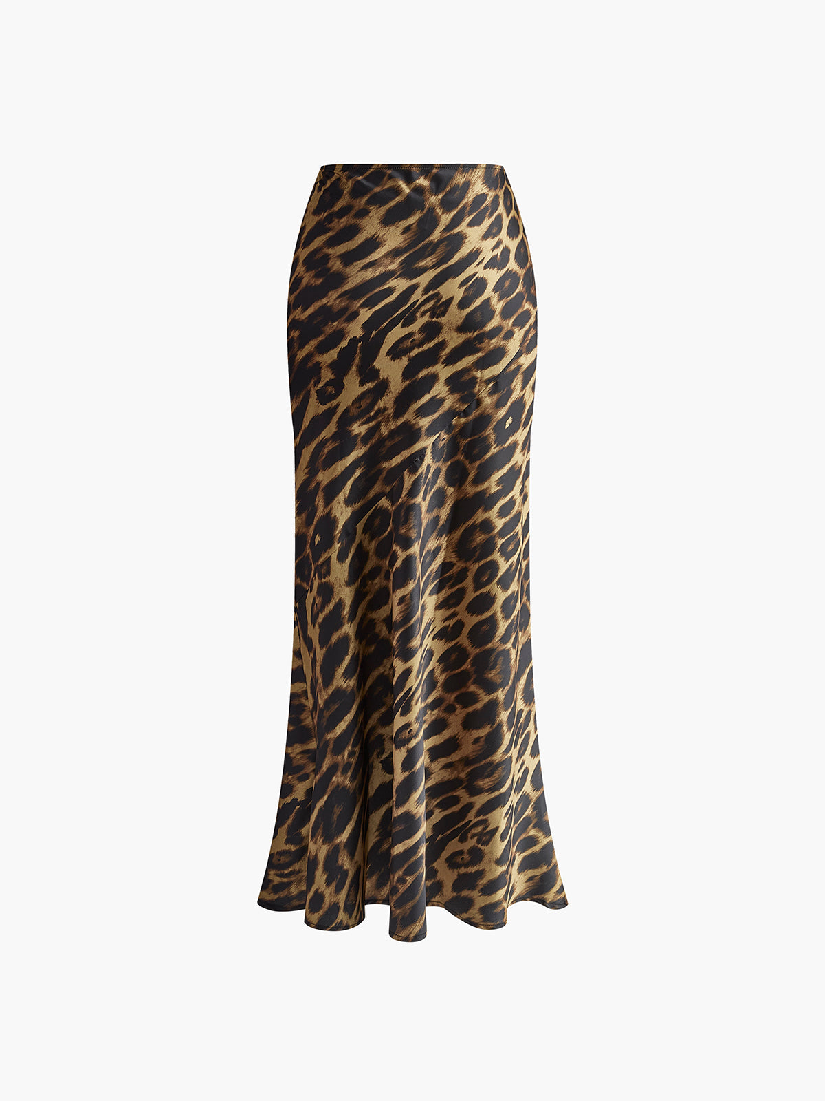Women's Slim Fit Maxi Skirt Leopard Print Elegant Style