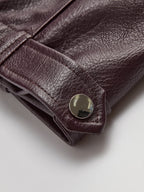 Women's Minimalist Faux Leather Jacket Casual Outerwear