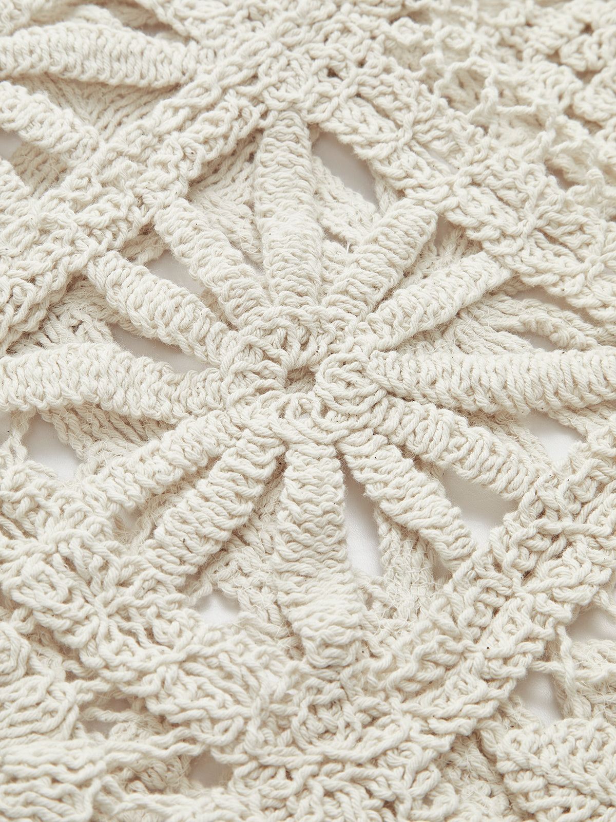 Women's Knitted Cardigan Square Pattern Button Design