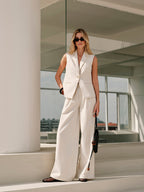 Women's Lightweight Cotton Mix Sleeveless Vest Modern Style