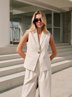 Women's Lightweight Cotton Mix Sleeveless Vest Modern Style