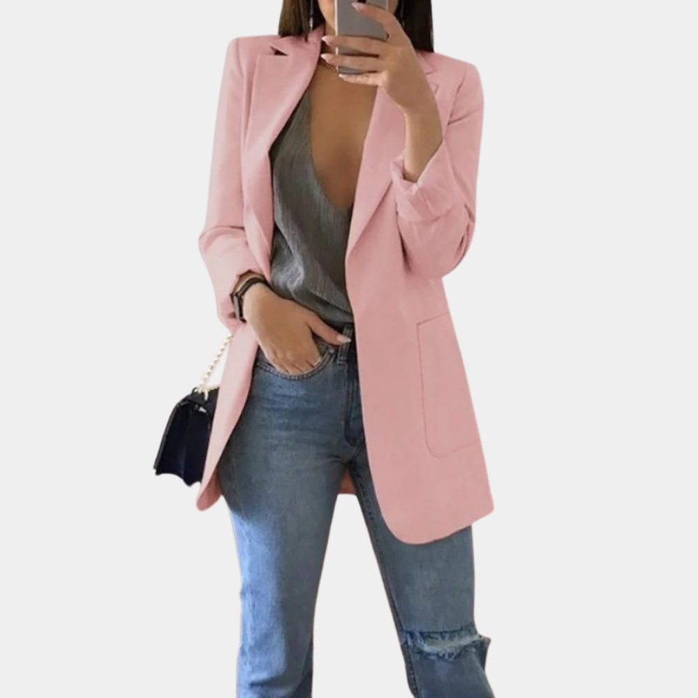 Women's Casual Blazer Lightweight Open Front Stylish Fit