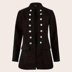 Women's Tailored Fit Military Blazer with Silver Buttons