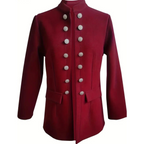 Women's Tailored Fit Military Blazer with Silver Buttons