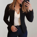 Women's Slim Fit Stretch Blazer Open Front Jacket