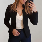 Women's Slim Fit Stretch Blazer Open Front Jacket