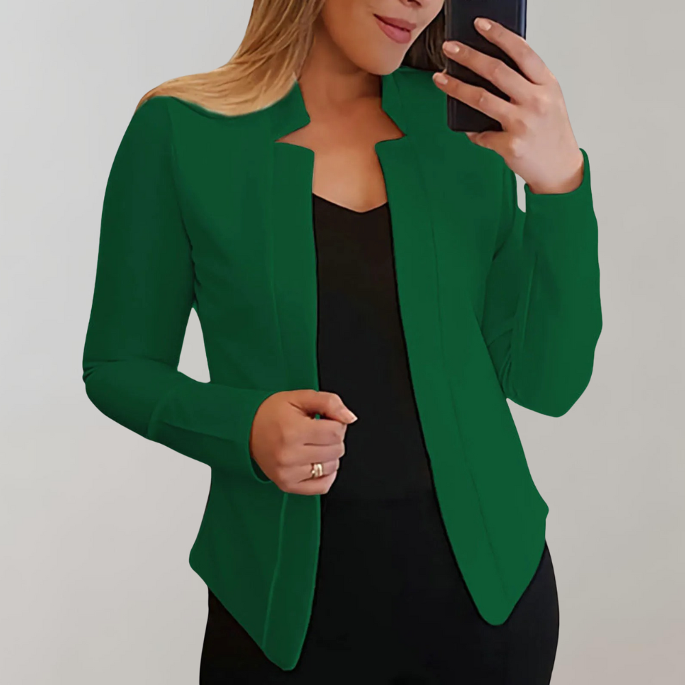Women's Slim Fit Stretch Blazer Open Front Jacket