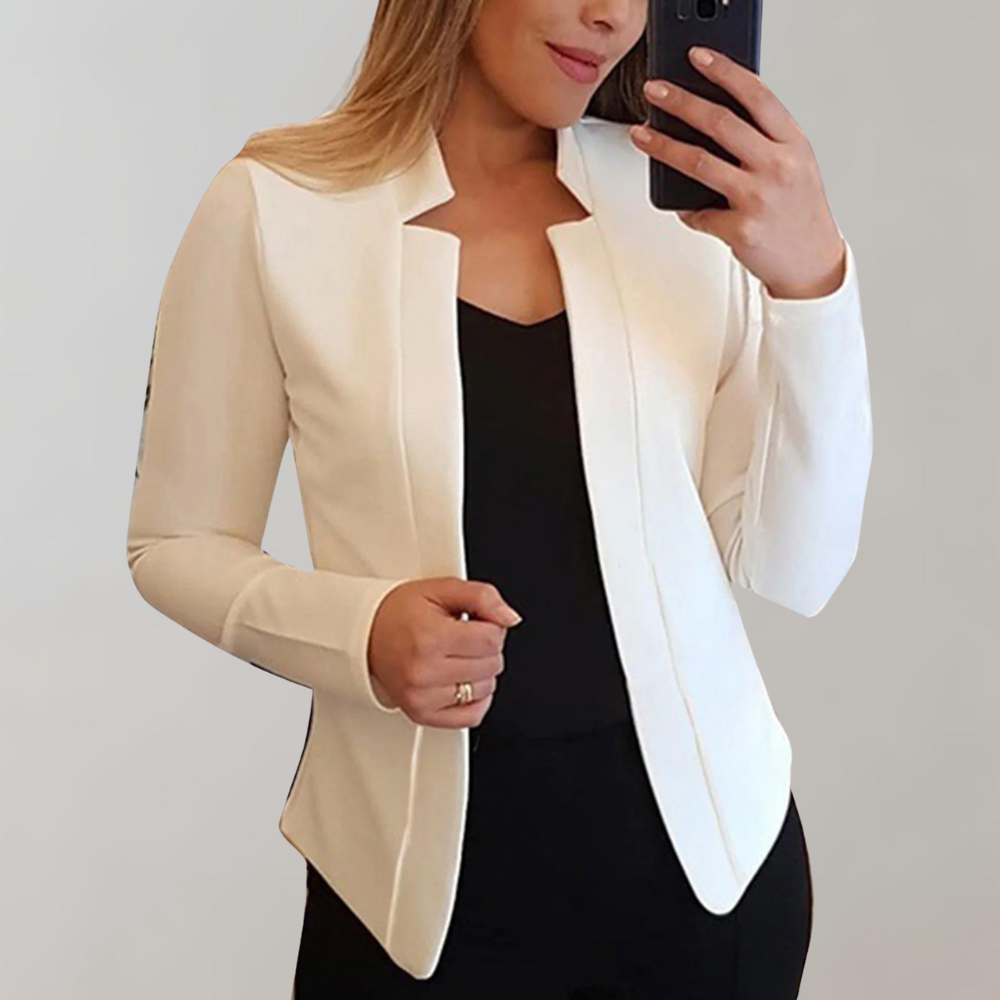 Women's Slim Fit Stretch Blazer Open Front Jacket