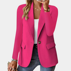 Women's Elegant Single Button Blazer Tailored Fit Jacket