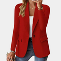 Women's Elegant Single Button Blazer Tailored Fit Jacket