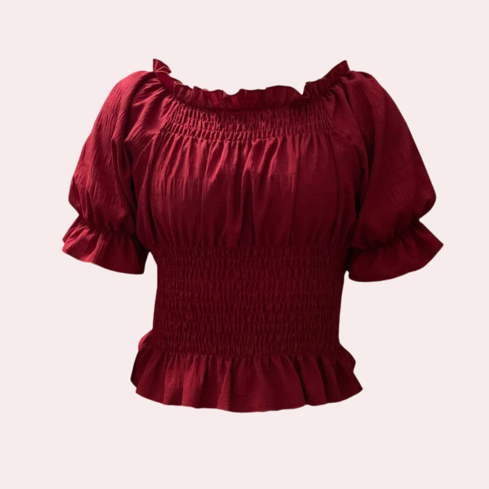 Women's Lightweight Off-Shoulder Ruffle Top Summer Blouse