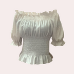 Women's Lightweight Off-Shoulder Ruffle Top Summer Blouse