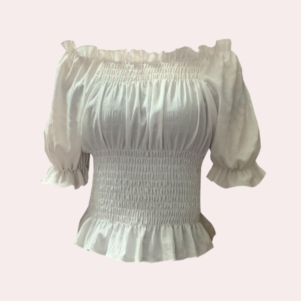 Women's Lightweight Off-Shoulder Ruffle Top Summer Blouse
