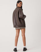 Women’s Premium Vegan Leather Jacket Timeless Oversized Fit