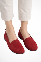 Women's Round Toe Knit Slip On Ballet Flats Casual Shoes
