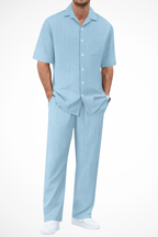 Men’s Textured Two Piece Set Smart Casual Fit
