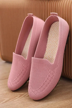 Women's Round Toe Knit Slip On Ballet Flats Casual Shoes