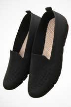 Women's Round Toe Knit Slip On Ballet Flats Casual Shoes