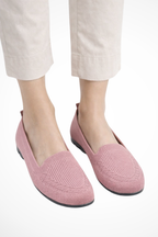 Women's Round Toe Knit Slip On Ballet Flats Casual Shoes