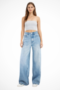 Women's Oversized Baggy Denim Jeans High-Waisted Wide Leg