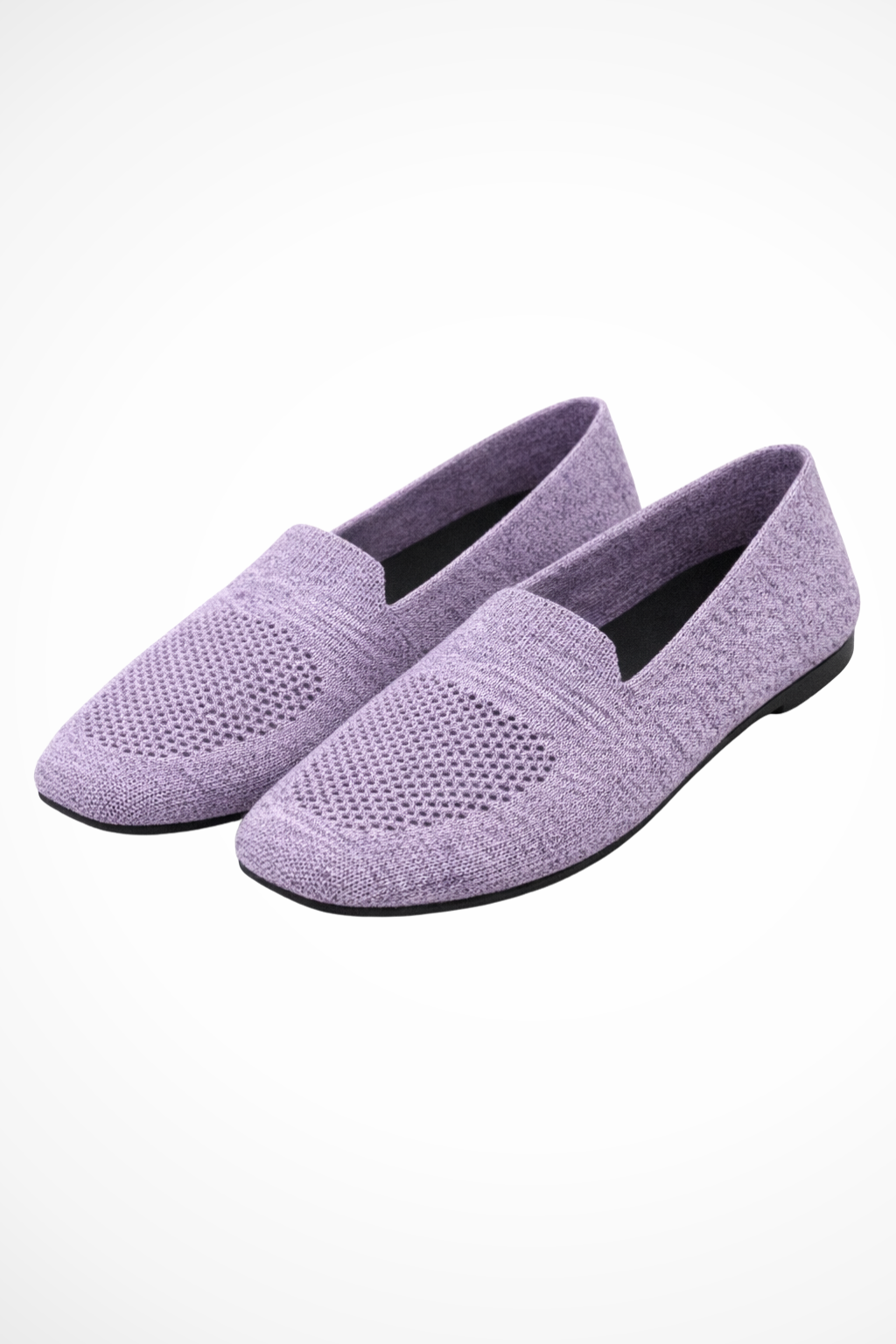 Women's Breathable Knit Mesh Ballet Flats Slip On Shoes