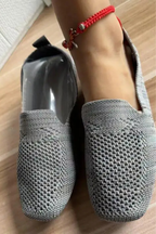 Women's Breathable Knit Mesh Ballet Flats Slip On Shoes