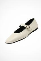 Women's Square Toe Mary Jane Ballet Flats Buckle Strap
