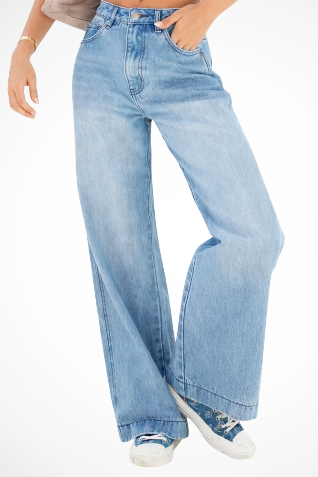 Women's Oversized Baggy Denim Jeans High-Waisted Wide Leg