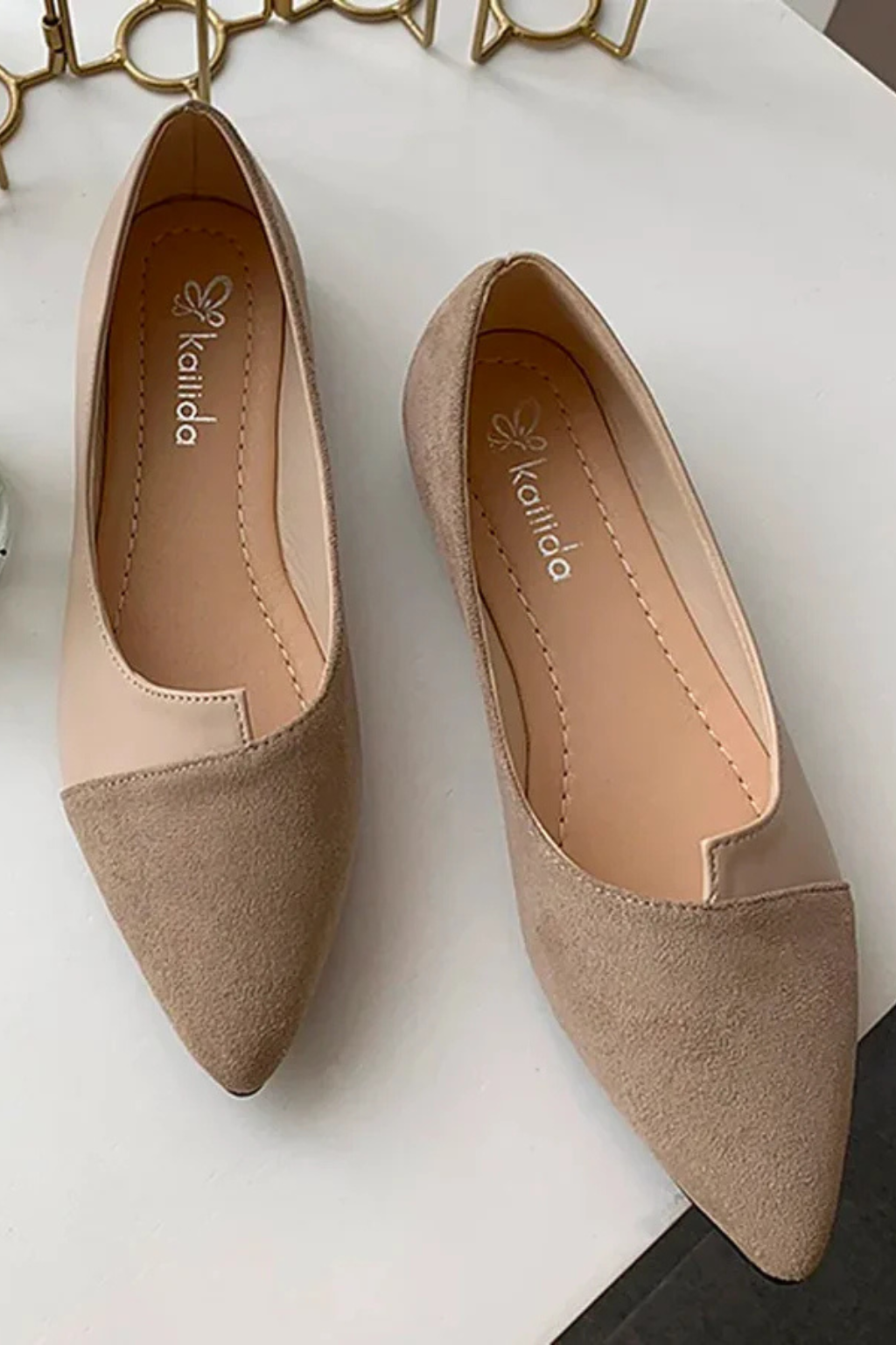 Women's Pointed Toe Ballet Flats Slip On Lightweight Shoes