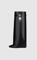 Women's Vegan Leather Boots Hidden Wedge Elegant Ankle Boots