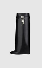 Women's Vegan Leather Boots Hidden Wedge Elegant Ankle Boots