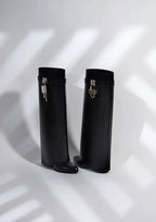 Women's Vegan Leather Boots Hidden Wedge Elegant Ankle Boots