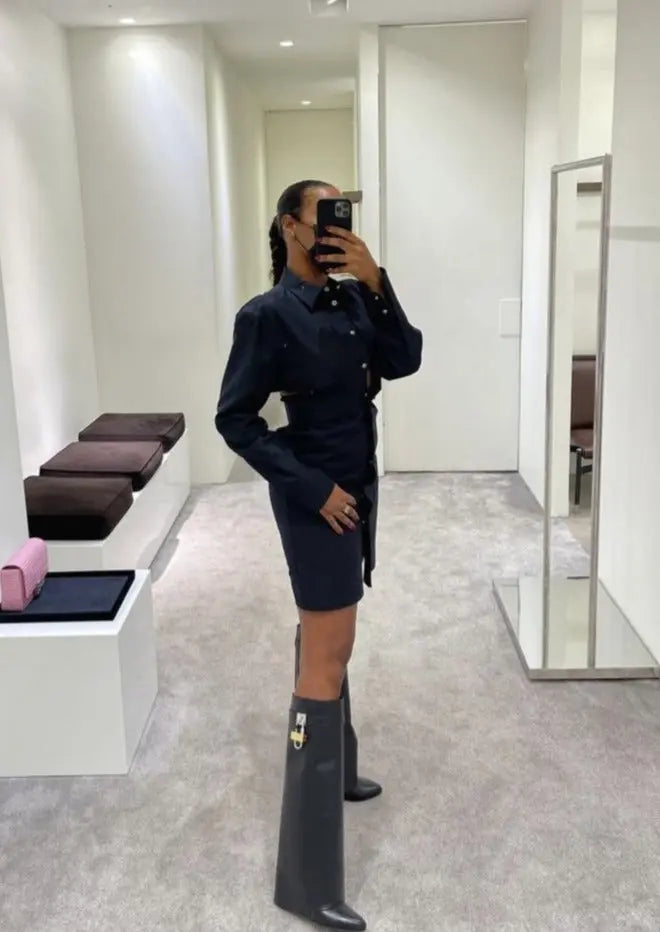 Women's Vegan Leather Boots Hidden Wedge Elegant Ankle Boots