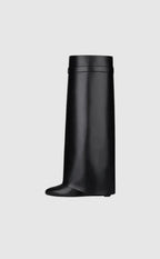 Women's Vegan Leather Boots Hidden Wedge Elegant Ankle Boots