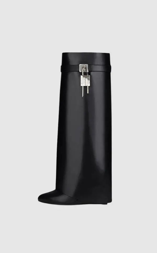 Women's Vegan Leather Boots Hidden Wedge Elegant Ankle Boots
