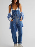 Women's Durable Denim Dungaree Overalls Casual Fit