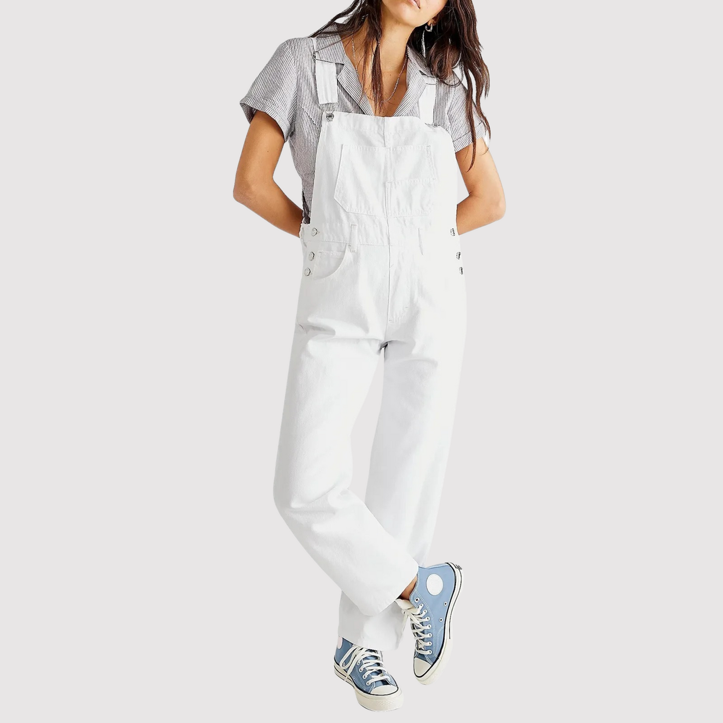 Women's Durable Denim Dungaree Overalls Casual Fit