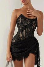 Women’s Lace Corset Dress Elegant Structured Evening Fit