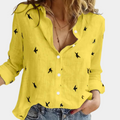Women's Lightweight Casual Blouse with Swallow Print