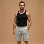Men's Cargo Shorts Knee-Length with Multiple Pockets