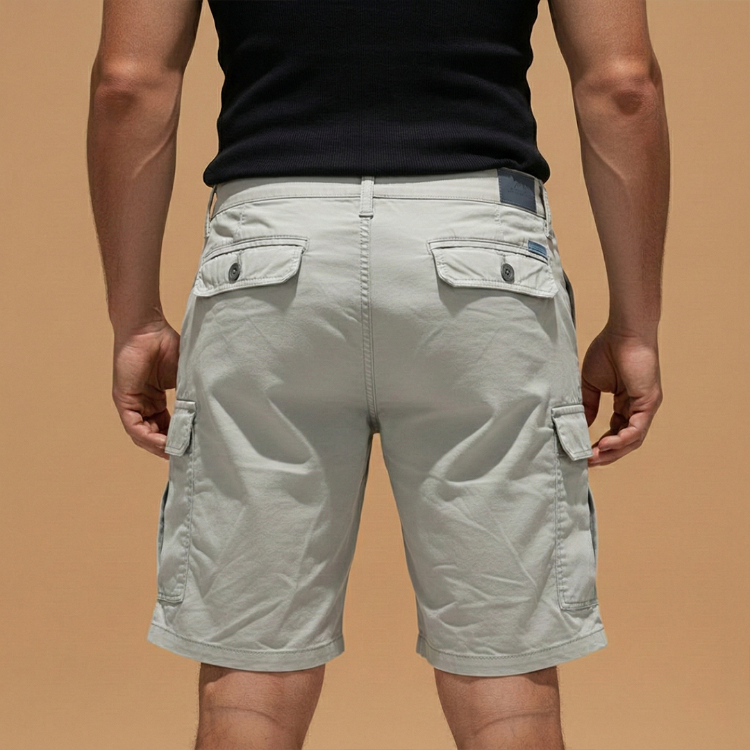 Men's Cargo Shorts Knee-Length with Multiple Pockets