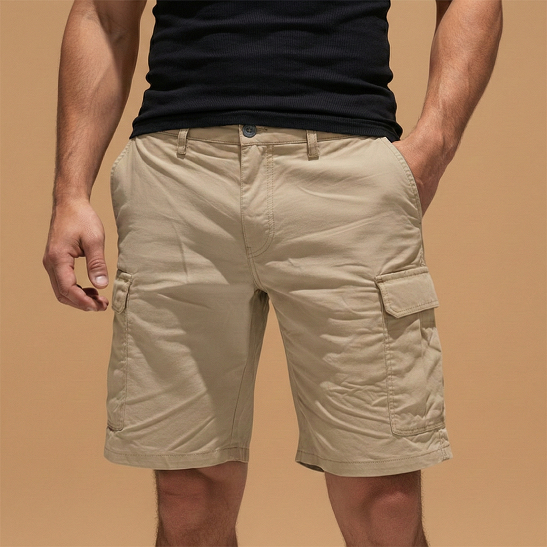 Men's Cargo Shorts Knee-Length with Multiple Pockets