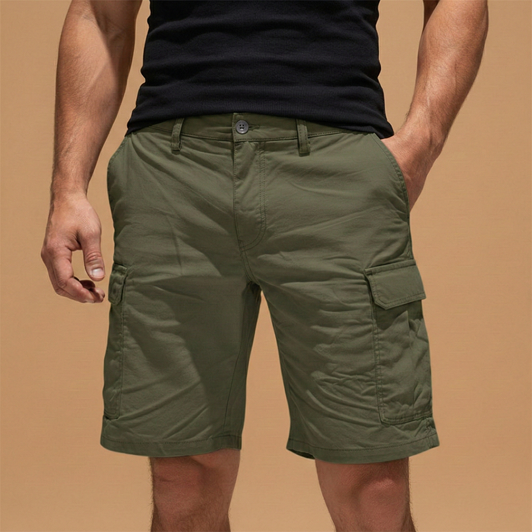 Men's Cargo Shorts Knee-Length with Multiple Pockets