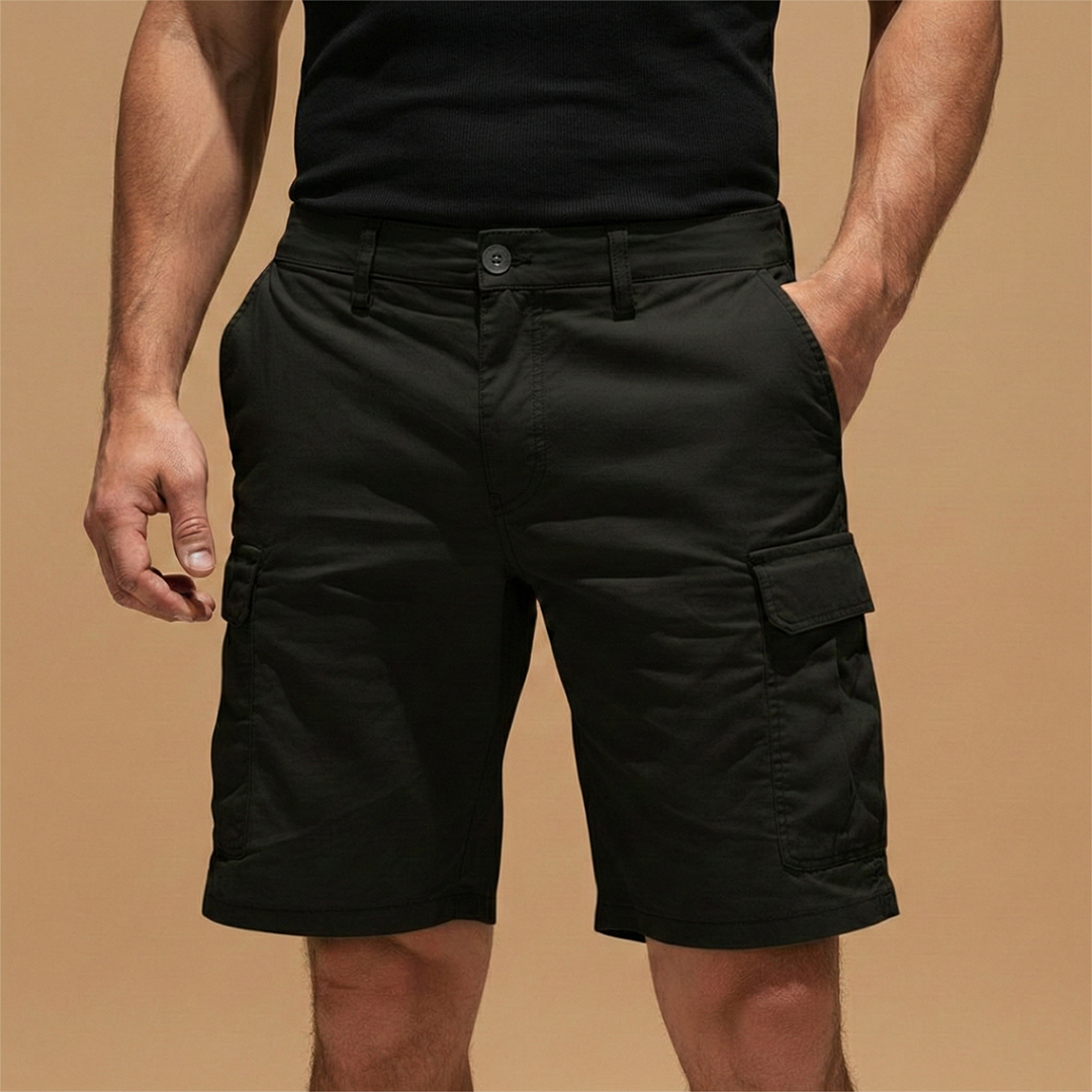 Men's Cargo Shorts Knee-Length with Multiple Pockets