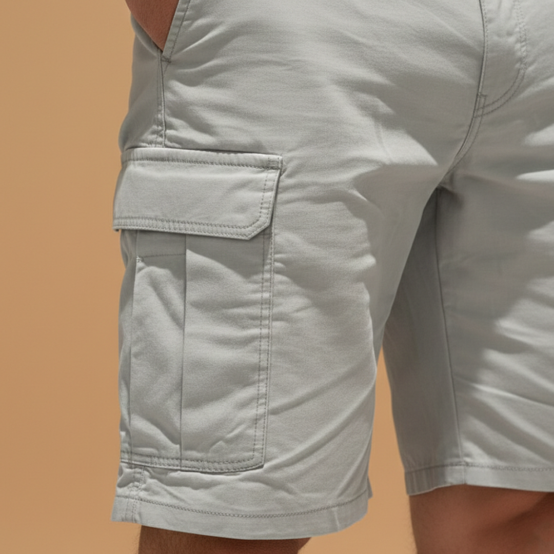 Men's Cargo Shorts Knee-Length with Multiple Pockets