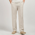 Men's Linen Trousers Breathable Classic Straight Fit