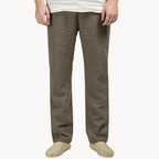 Men's Linen Trousers Breathable Classic Straight Fit